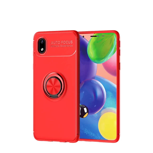 Samsung Galaxy A01 Core Kılıf Yüzüklü Magnetli Ravel Case - 10