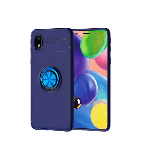 Samsung Galaxy A01 Core Kılıf Yüzüklü Magnetli Ravel Case - 11