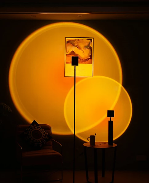 Dekoratif Ambiyans Ayaklı Işık Kaynağı Oval Işık Süzmesi K160H - 7