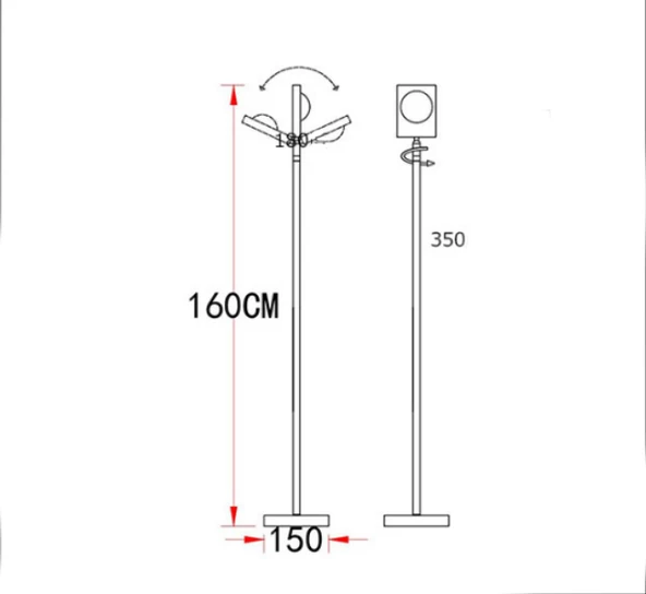 Dekoratif Ambiyans Ayaklı Işık Kaynağı Oval Işık Süzmesi K160H - 5