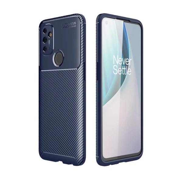 One Plus Nord N100 Kılıf Karbon Silikon Case