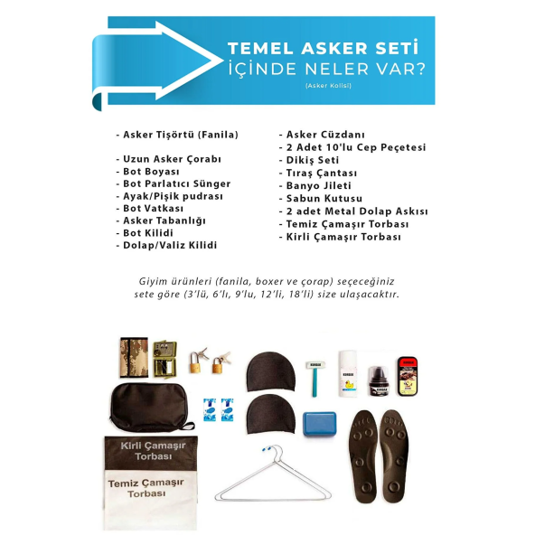 24 lü Havacı Temel Asker Seti - Bedelli Askerlik Seti - 2