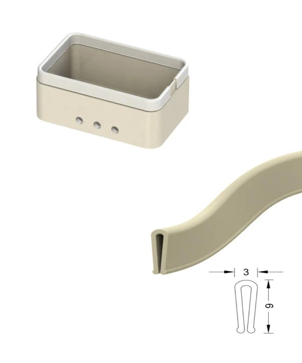 Contacall U Fitil Pano Kapak Kenar Fitili Siyah 25 Metre - 2