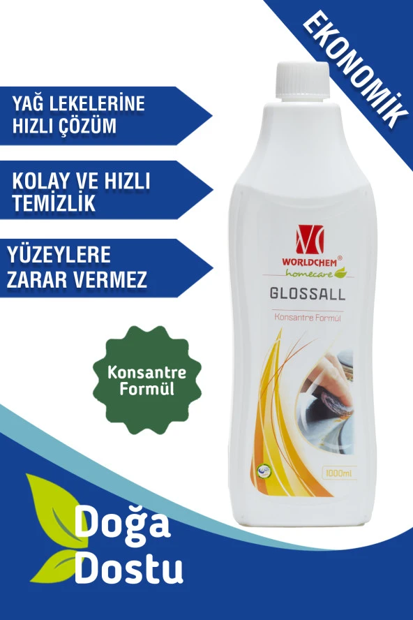 Glossal Helal Sertifikalı Yağ Çözücü Konsantre 1000 ml - 4