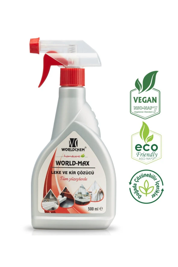 World Max Bitkisel Leke ve Kir Çözücü Vegan 500 ml