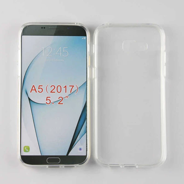 Samsung Galaxy A5 2017 Kılıf Şeffaf Silikon Hibrit Case