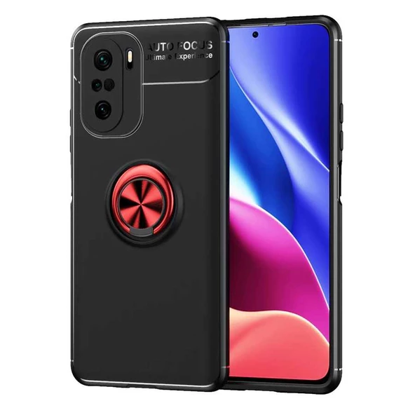 Xiaomi Redmi K40 Kılıf Yüzüklü Magnetli Ravel Case