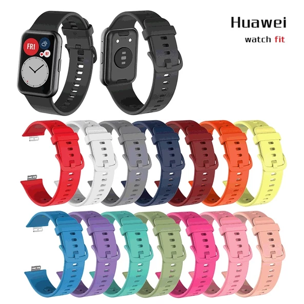 Huawei Watch Fit Kordon Spor Silikon Kordon Mix 43