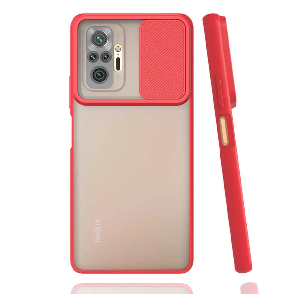 Xiaomi Redmi Note 10 Pro Kılıf Kamera Kapatmalı Lensi Case - 5