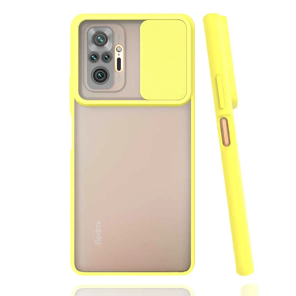 Xiaomi Redmi Note 10 Pro Kılıf Kamera Kapatmalı Lensi Case - 11