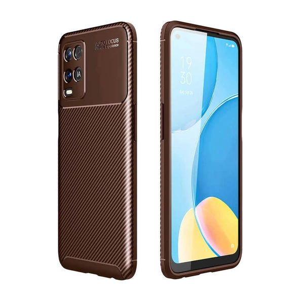 Oppo Reno A54 4G Kılıf Karbon Silikon Case