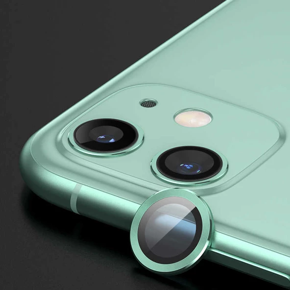 Apple iPhone 12 Mini Kamera Lens Koruyucu Çerçeveli Koruyucu CL-01