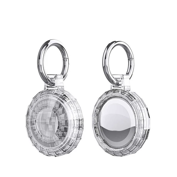 Airtag Şeffaf Renkli Silikon Anahtarlık Kılıfı 04 - 6