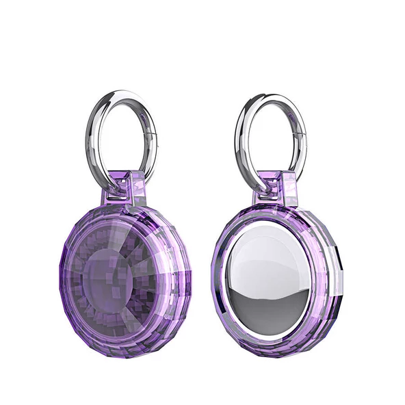 Airtag Şeffaf Renkli Silikon Anahtarlık Kılıfı 04 - 8