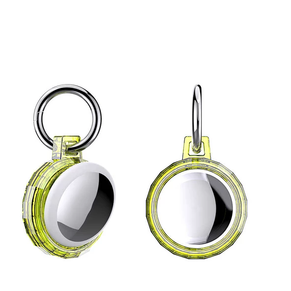 Airtag Şeffaf Renkli Silikon Anahtarlık Kılıfı 04 - 2