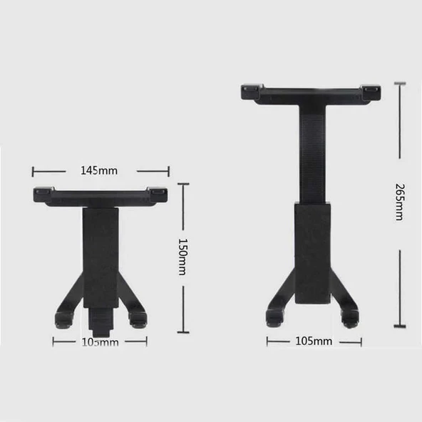 Araç İçi Tablet Tutucu Koltuk Arkası Telefon Tablet Tutucu DVD-C+BR - 6