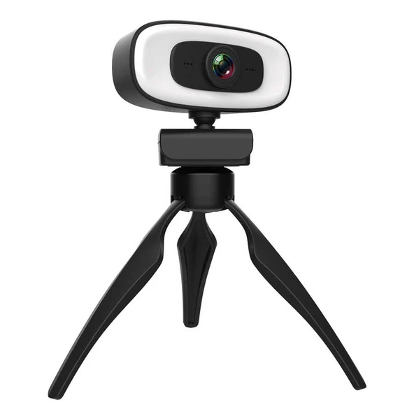 USB Webcam 2K HD Dahili Mikrofonlu Işıklı Online Görüşme PC-10 - 10