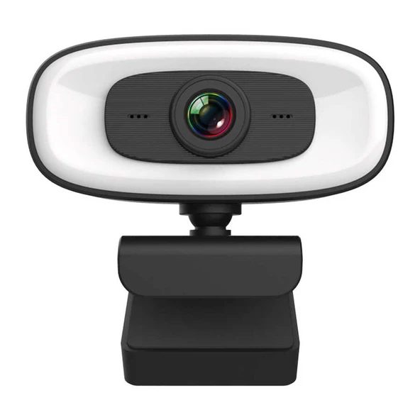 USB Webcam 2K HD Dahili Mikrofonlu Işıklı Online Görüşme PC-10 - 5