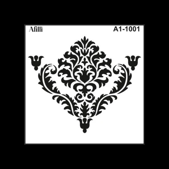 AFİLLİ STENCIL A1-1001 DAMASK-2 30*30