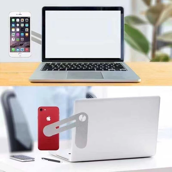 Laptop - Monitör Telefon Tutucu Yandan Telefon Tutma F21 - 3