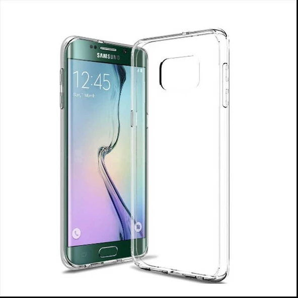 Samsung Galaxy S6 Edge Kılıf Şeffaf Silikon Hibrit Case