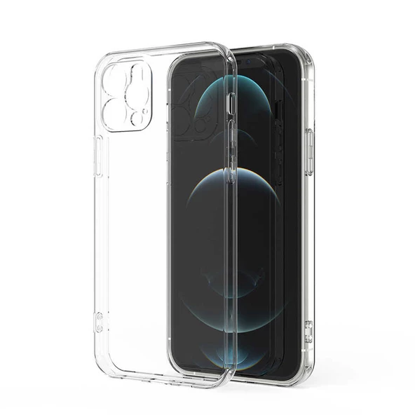 Apple iPhone 12 Pro Kılıf Kamera Korumalı Şeffaf Kapak - 8