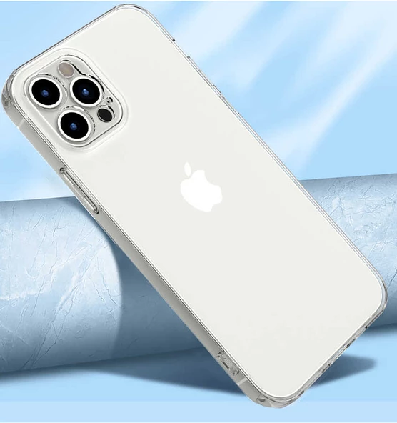 Apple iPhone 12 Pro Kılıf Kamera Korumalı Şeffaf Kapak - 6