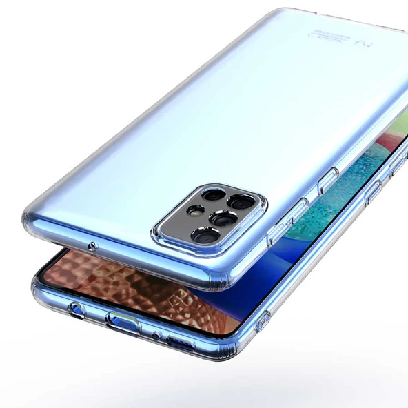 Samsung Galaxy A71 Kılıf Kamera Korumalı Şeffaf Kapak - 5