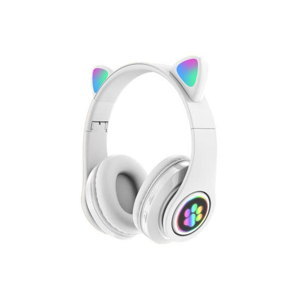 Sonia Bass A Kalite Kedi Kulağı Detaylı Bluetooth Kablosuz Rengarenk Işıklı Rgb Oyuncu Kulaklık