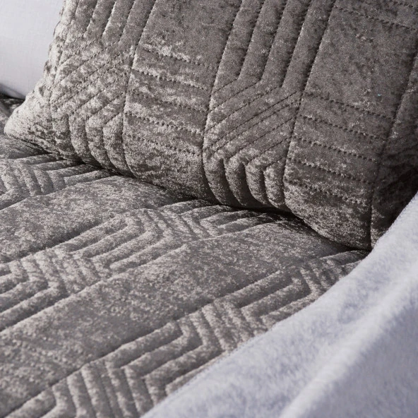 Schafer Home New Daily Kadife Çeyiz Seti 9 Parça-Gri - 2