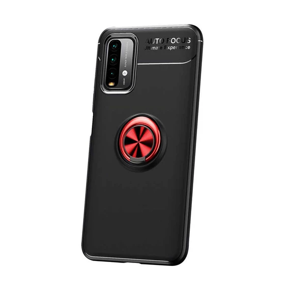 Xiaomi Redmi Note 9 4G Kılıf Yüzüklü Magnetli Ravel Case