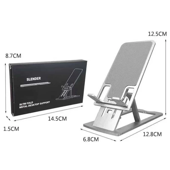Slim Tablet Telefon Tutucu Standı Masaüstü H2 - 3