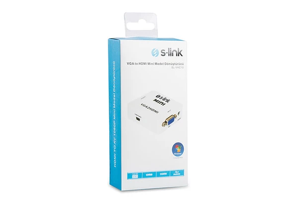 S-Link SL-VHC10 VGA To HDMI Mini Model Dönüştürücü