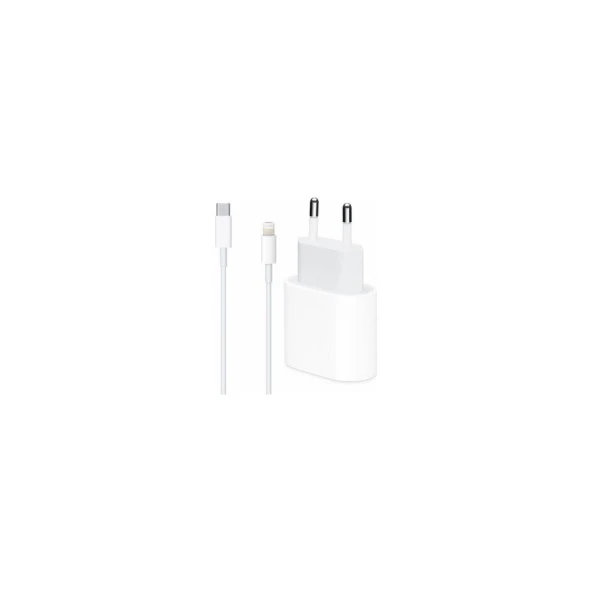 Apple iPhone Uyumlu 20W Usb-C Güç Adaptörü + Usb-C Lightning Şarj Kablosu Seti 11 12 Pro Max