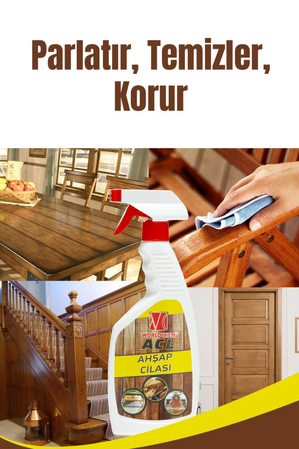 Ahşap Cilası Temizleme Parlatma ACL 500 ml - 4