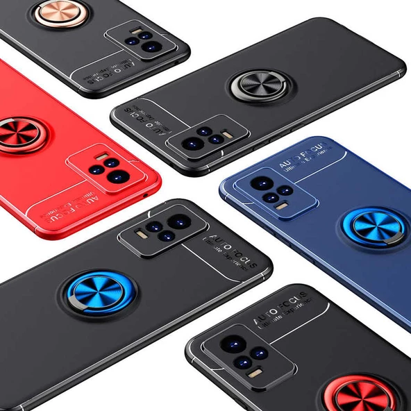 Vivo V21E Kılıf Yüzüklü Magnetli Ravel Case - 3