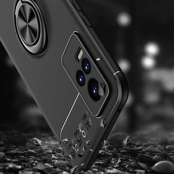 Vivo V21E Kılıf Yüzüklü Magnetli Ravel Case - 9