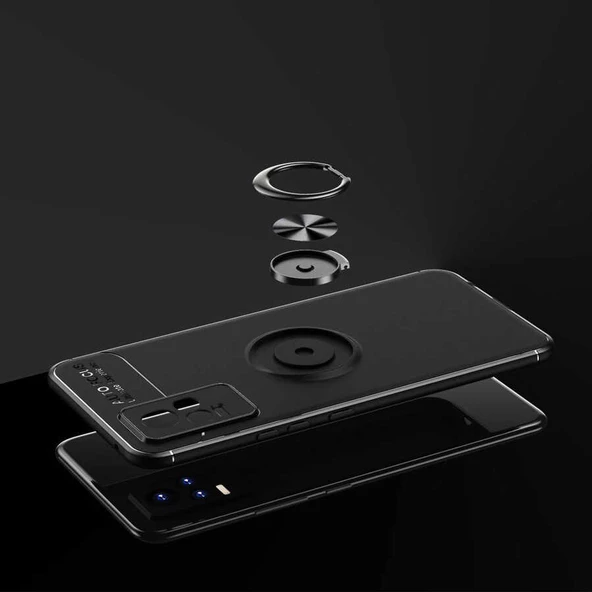Vivo V21E Kılıf Yüzüklü Magnetli Ravel Case - 4