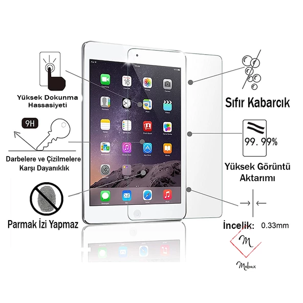 Samsung Galaxy Tab A 10.1 T510 T515 T517 Tablet Temperli Cam Ekran Koruyucu - 2