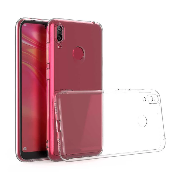 Huawei Y7 Prime 2019 Kılıf Kamera Korumalı Şeffaf Kapak