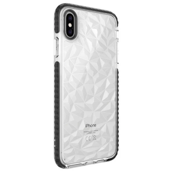 Apple iPhone XS Max 6.5 Kılıf Bumper Şeffaf Buzlu Kapak