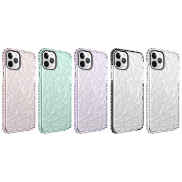 Apple iPhone 11 Pro Max Kılıf Bumper Şeffaf Buzlu Kapak - 2