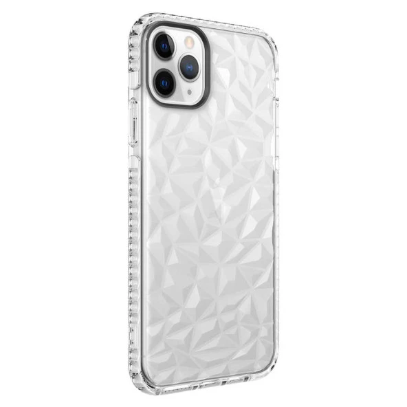 Apple iPhone 11 Pro Max Kılıf Bumper Şeffaf Buzlu Kapak - 5