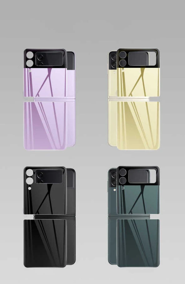 Samsung Galaxy Z Flip 3 3D Standart 2 in 1 Kamera Koruyucu - 10