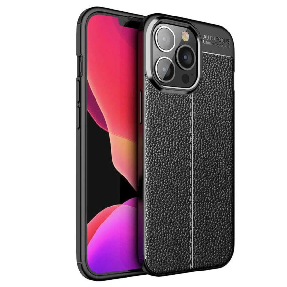 Apple iPhone 13 Pro Max Kılıf Deri Tarzı Niss Silikon Case