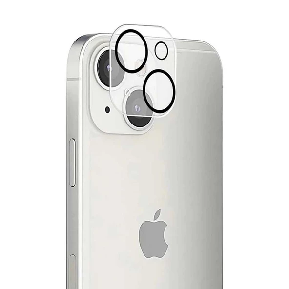 Apple iPhone 13 Mini Kamera Lens Koruyucu Çerçeveli Koruyucu CL-05