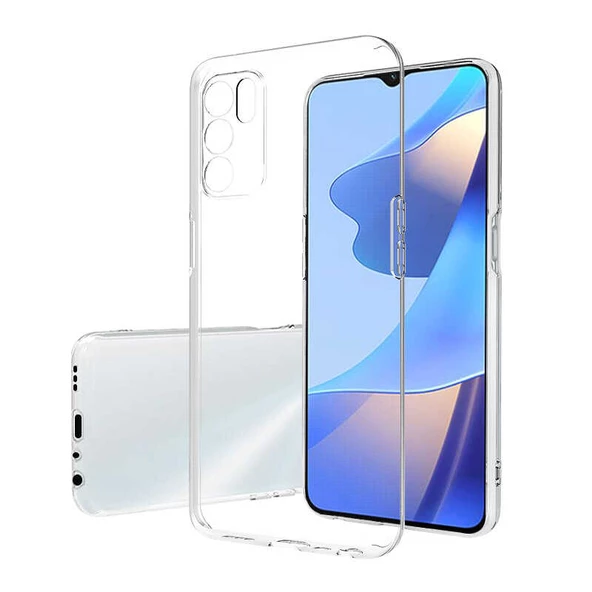 Oppo A16 Kılıf Şeffaf Silikon Hibrit Case