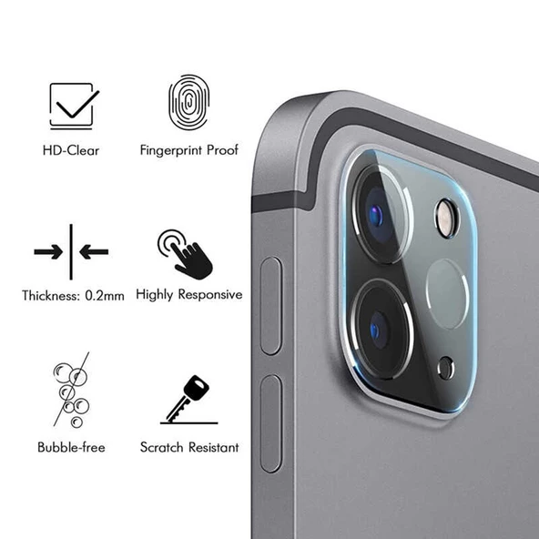Apple iPad Pro 13 M4 / Pro 11 M4 2024 iPad Kamera Lens Koruyucu Cam - 3