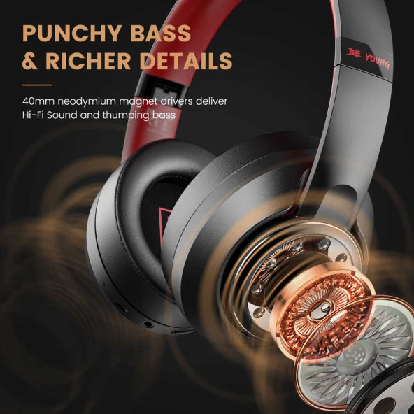 Kulaküstü Bluetooth Kulaklık Oneodio S1 - 3