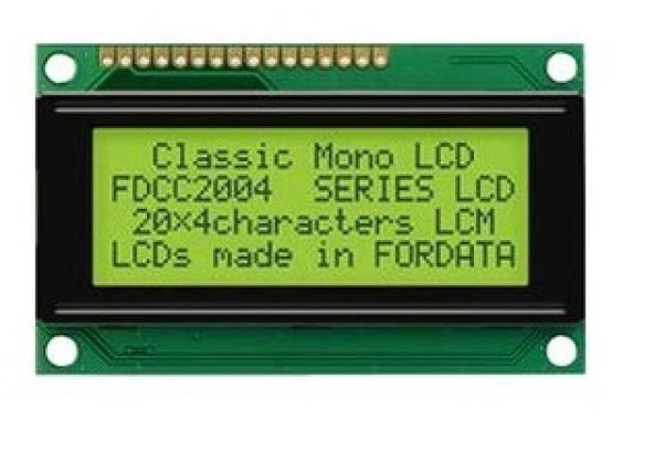4x20 Karakter Lcd Ekran Yeşil - 2004D